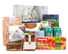 Load image into Gallery viewer, Giftbox with NZ food and beer in front
